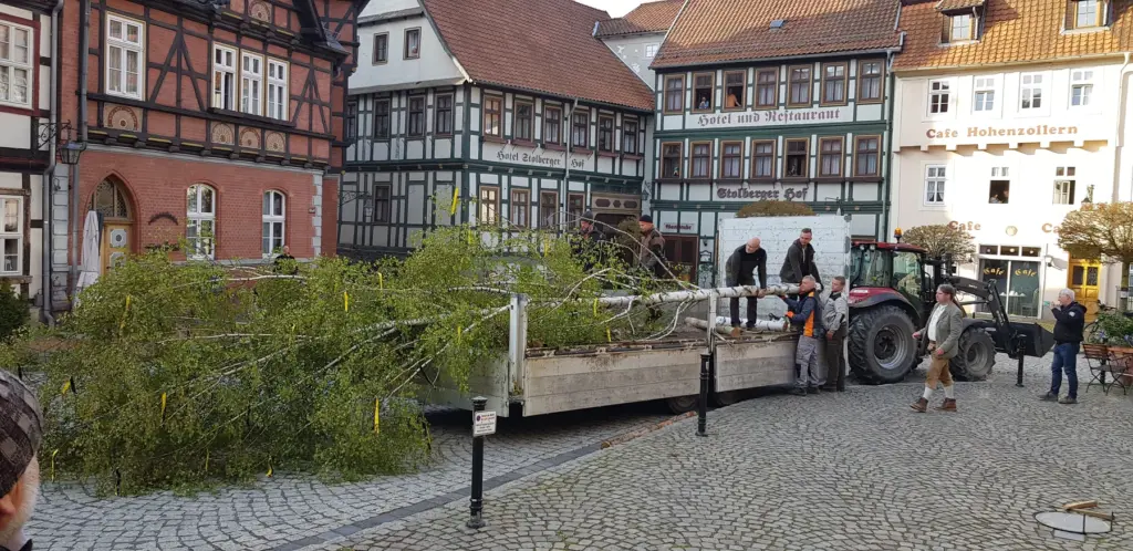 Ein Maibaum für den Stolberger Marktplatz – Aufnahme 2
