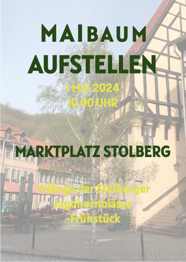 Historisches Plakat zum Maibaumaufstellen am 1. Mai 2024